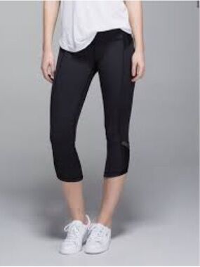 lululemon athletica Black Capri Leggings